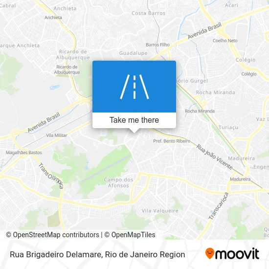 Rua Brigadeiro Delamare map