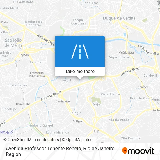 Avenida Professor Tenente Rebelo map