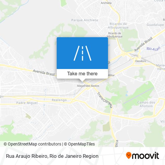 Mapa Rua Araujo Ribeiro