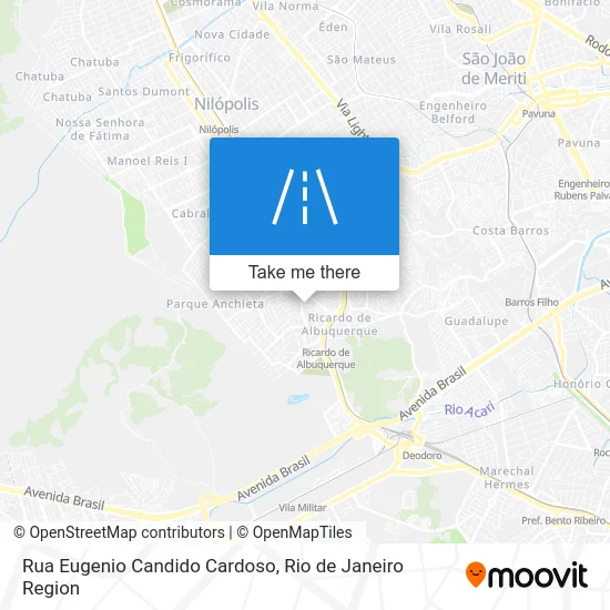 Rua Eugenio Candido Cardoso map