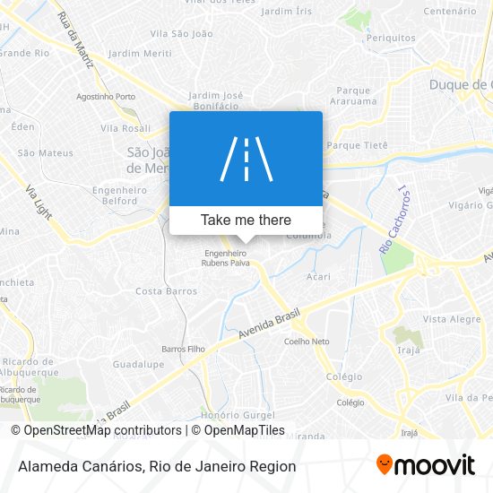 Alameda Canários map