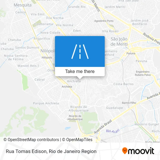 Rua Tomas Edison map