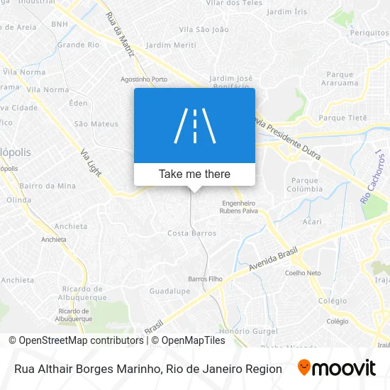 Rua Althair Borges Marinho map