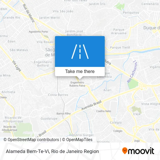 Alameda Bem-Te-Vi map