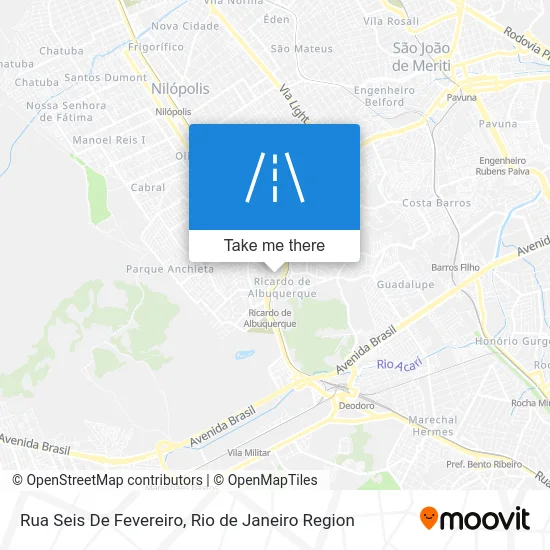 Rua Seis De Fevereiro map