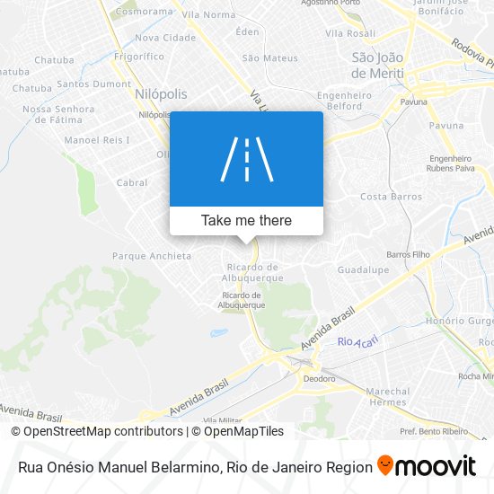 Mapa Rua Onésio Manuel Belarmino