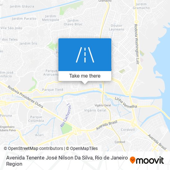 Mapa Avenida Tenente José Nilson Da Silva