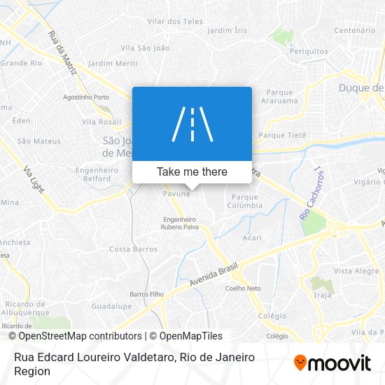 Rua Edcard Loureiro Valdetaro map