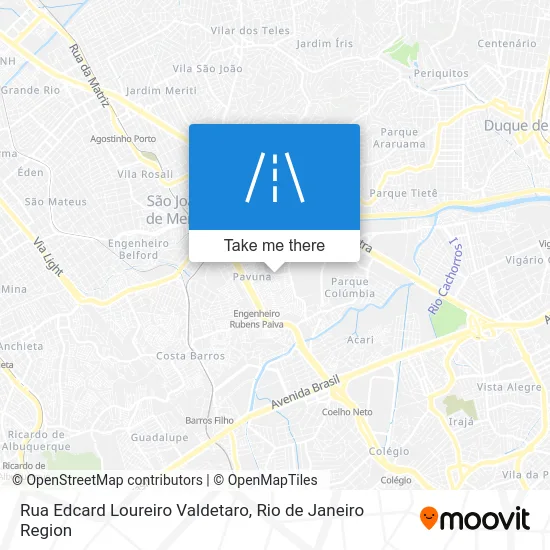 Rua Edcard Loureiro Valdetaro map