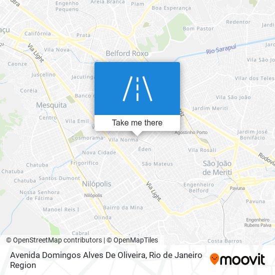 Mapa Avenida Domingos Alves De Oliveira
