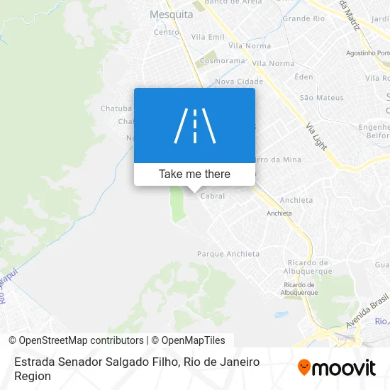 Estrada Senador Salgado Filho map