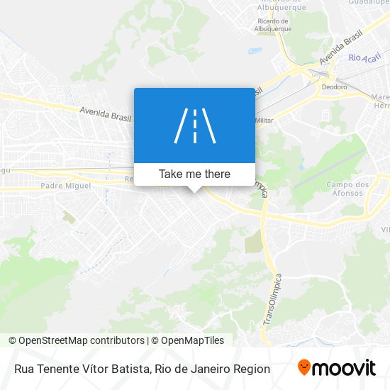 Mapa Rua Tenente Vítor Batista