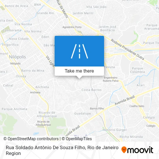 Rua Soldado Antônio De Souza Filho map