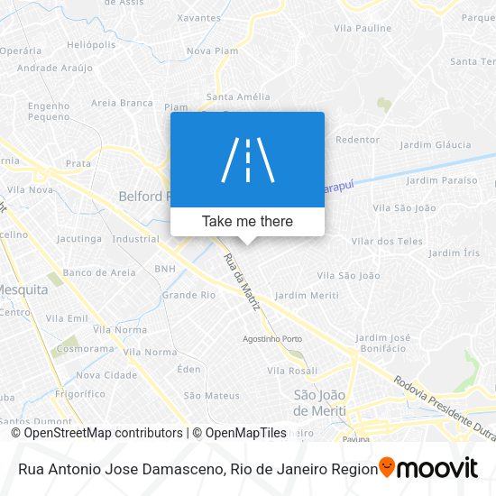 Rua Antonio Jose Damasceno map