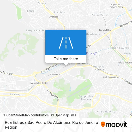 Rua Estrada São Pedro De Alcântara map