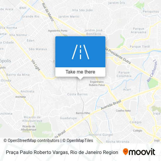 Mapa Praça Paulo Roberto Vargas