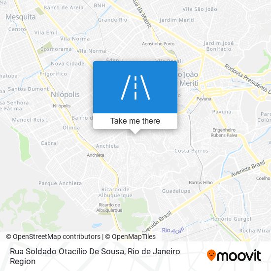 Rua Soldado Otacílio De Sousa map