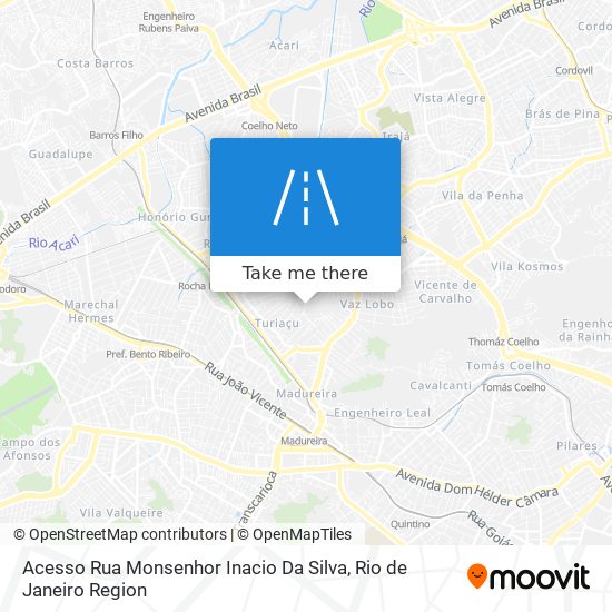 Mapa Acesso Rua Monsenhor Inacio Da Silva
