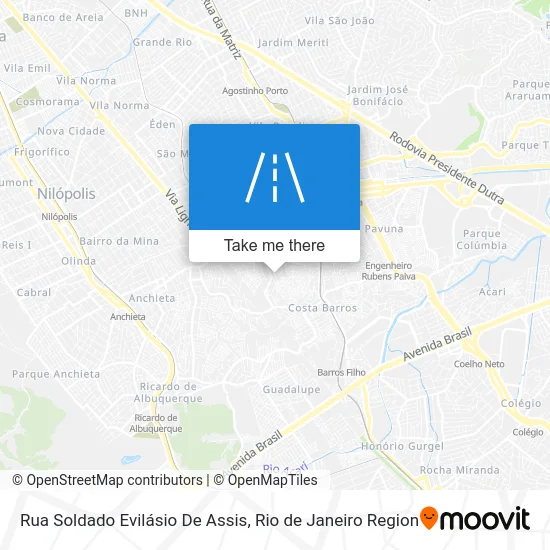 Rua Soldado Evilásio De Assis map