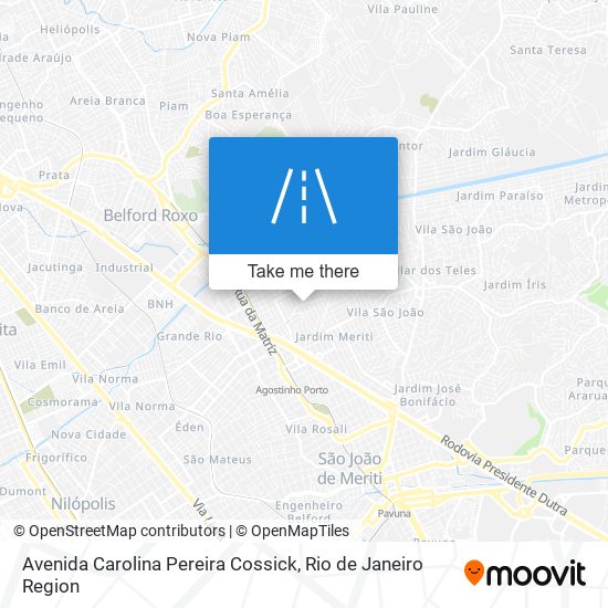 Mapa Avenida Carolina Pereira Cossick