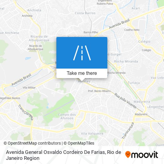Mapa Avenida General Osvaldo Cordeiro De Farias