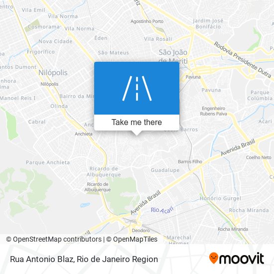 Mapa Rua Antonio Blaz