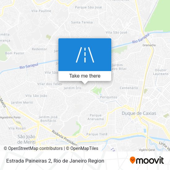 Estrada Paineiras 2 map