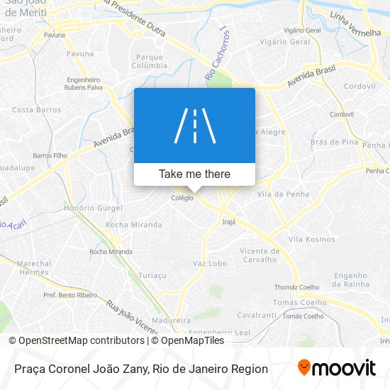 Mapa Praça Coronel João Zany