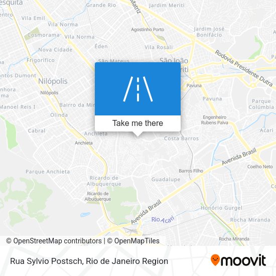 Rua Sylvio Postsch map