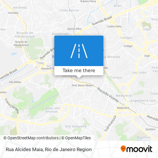 Mapa Rua Alcides Maia