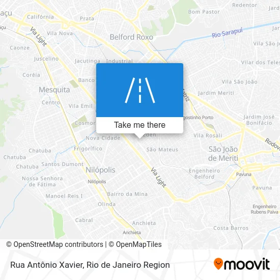 Rua Antônio Xavier map