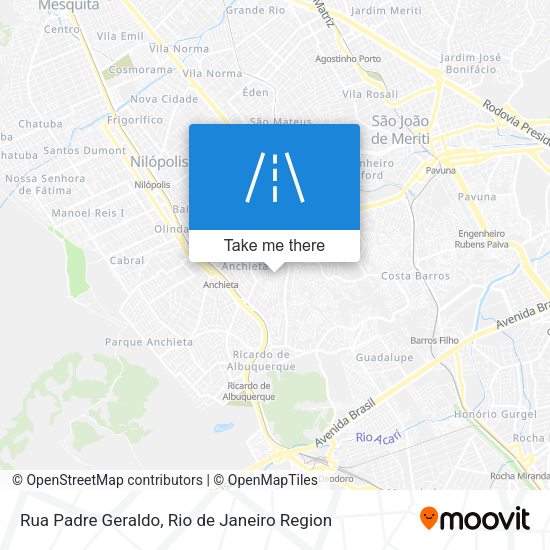 Rua Padre Geraldo map