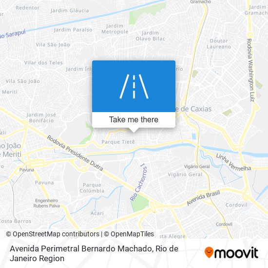 Mapa Avenida Perimetral Bernardo Machado