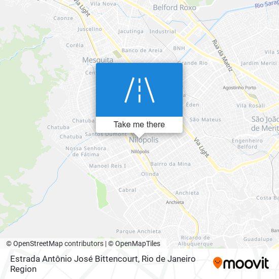 Estrada Antônio José Bittencourt map