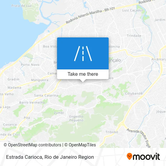 Estrada Carioca map