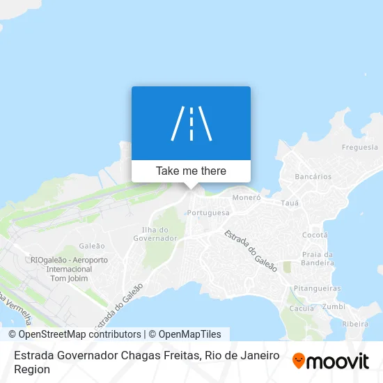 Estrada Governador Chagas Freitas map