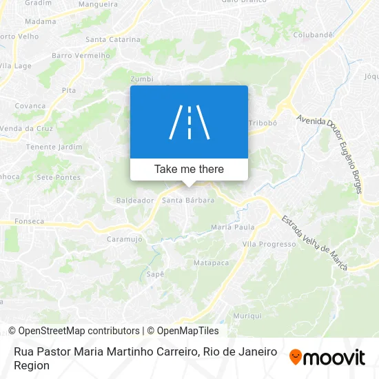 Rua Pastor Maria Martinho Carreiro map