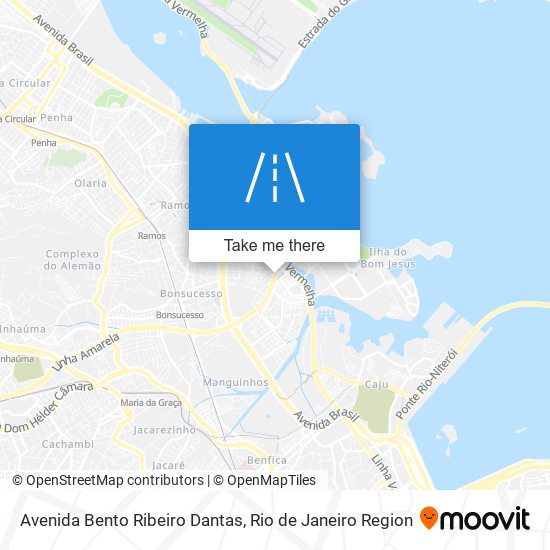 Mapa Avenida Bento Ribeiro Dantas
