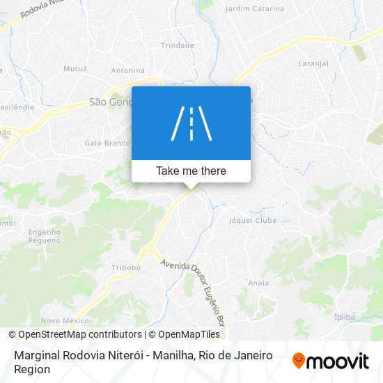 Marginal Rodovia Niterói - Manilha map