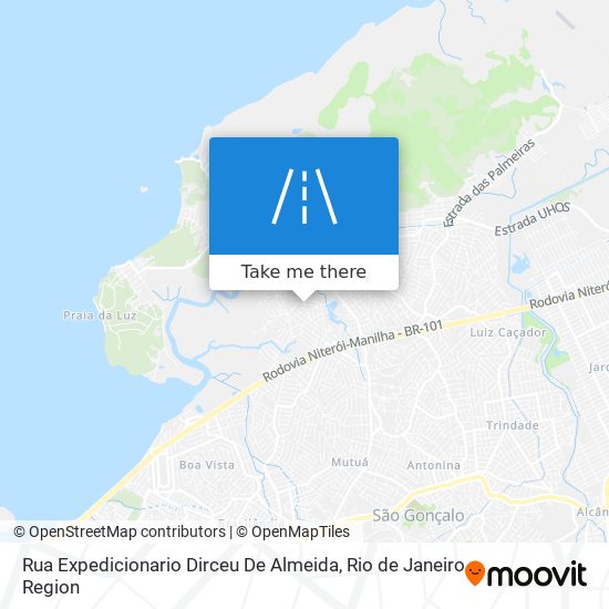 Rua Expedicionario Dirceu De Almeida map
