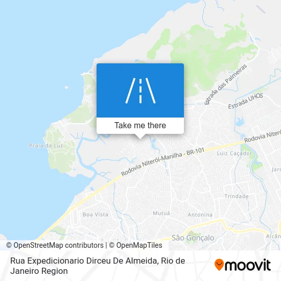 Rua Expedicionario Dirceu De Almeida map