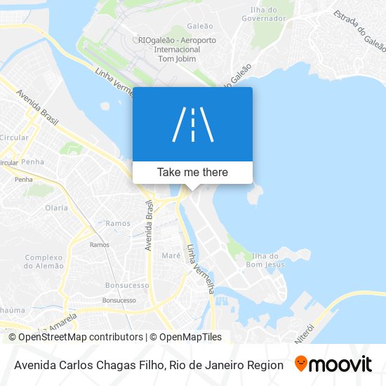 Mapa Avenida Carlos Chagas Filho
