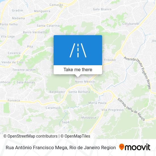 Rua Antônio Francisco Mega map