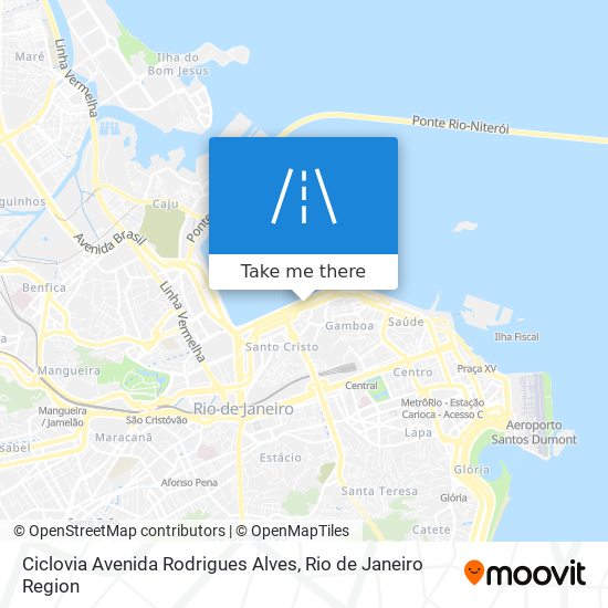 Mapa Ciclovia Avenida Rodrigues Alves