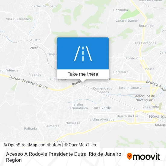 Acesso A Rodovia Presidente Dutra map