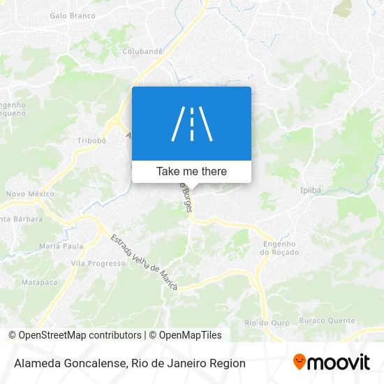 Alameda Goncalense map