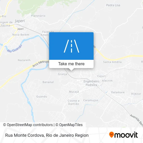 Rua Monte Cordova map