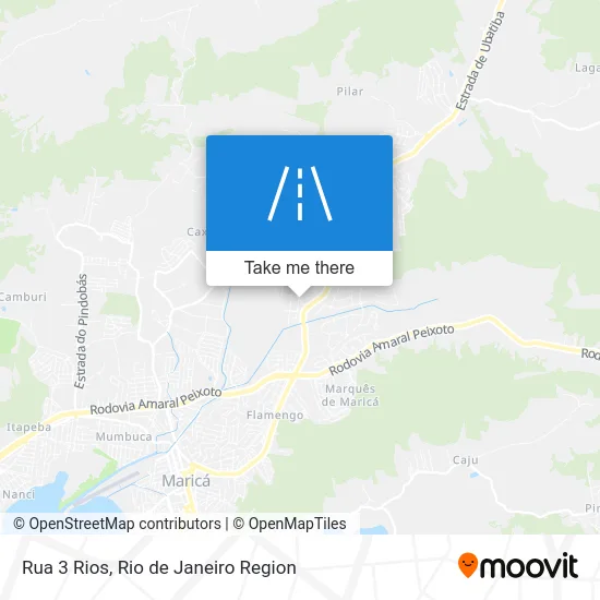 Rua 3 Rios map