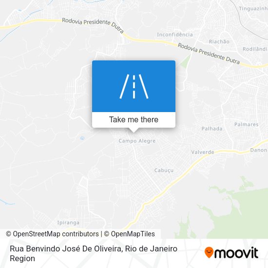Rua Benvindo José De Oliveira map