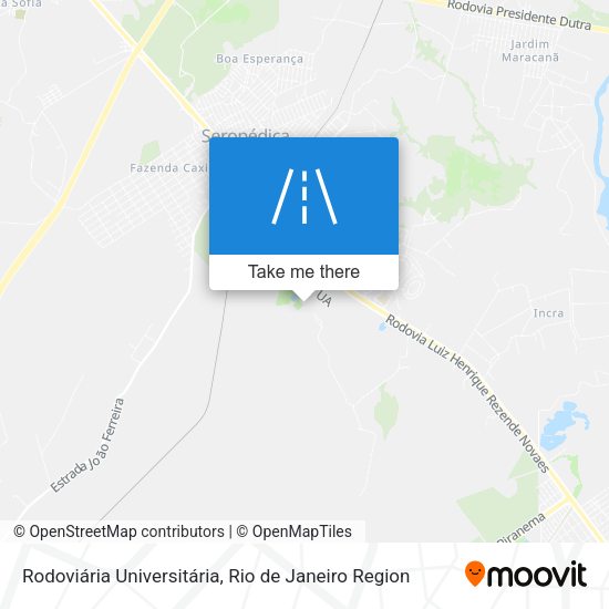 Rodoviária Universitária map